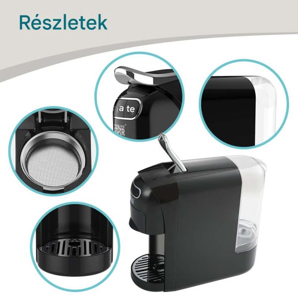 WINNING STAR ST-9745 Multikapszulás és Őröltkávé Főző, 20 Bar Nyomás, Kompakt