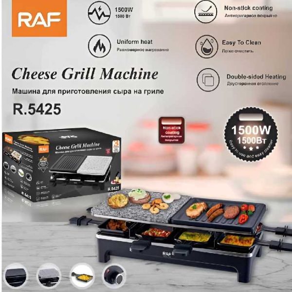 RAF R.5425 Többfunkciós Asztali Grill és Raclette Sütő, 1500W, Tapadásmentes Felülettel