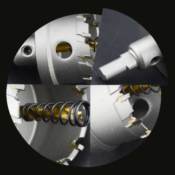 Haina HA-0061 TCT Lyukfűrész Készlet, 10 részes, 16-53mm, Wolfram-Karbid Heggyel, Fémhez
