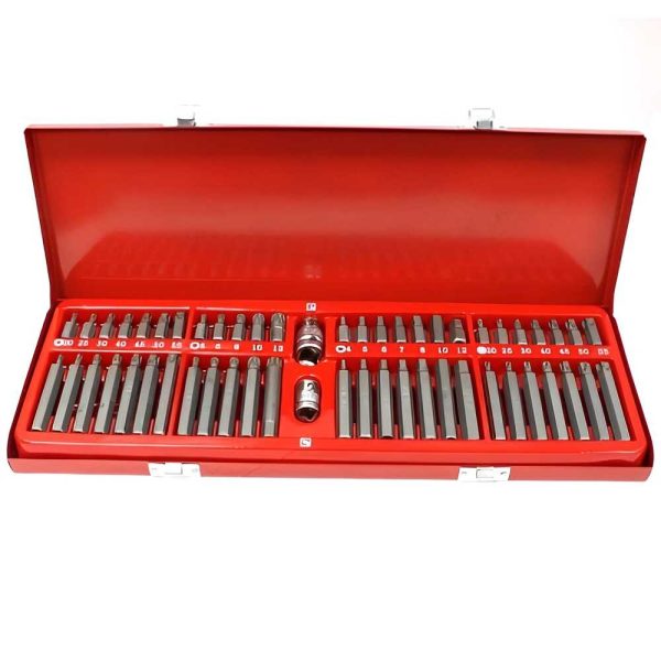 Haina HA-1394 54 részes Torx és Imbusz Kulcs Készlet, CR-V Acél, Praktikus Tárolással