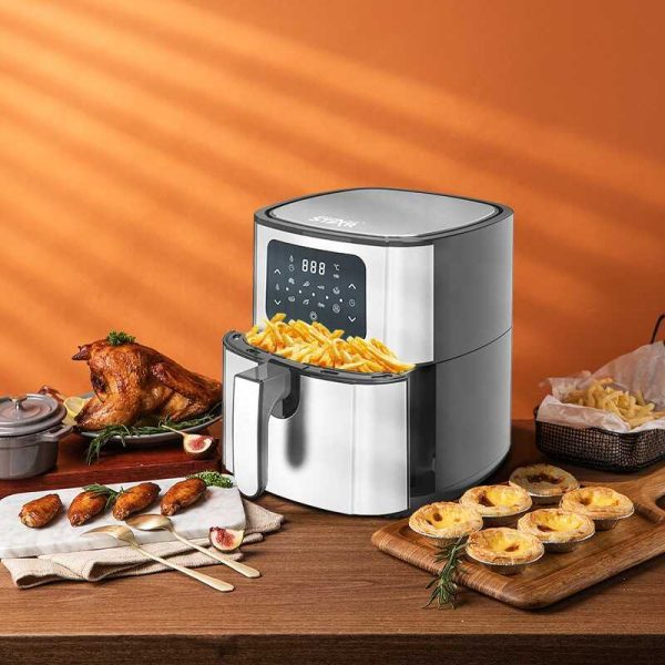 WINNING STAR ST-9645 Digitális Forrólevegős Sütő – 5.5L, 1400W, Inox