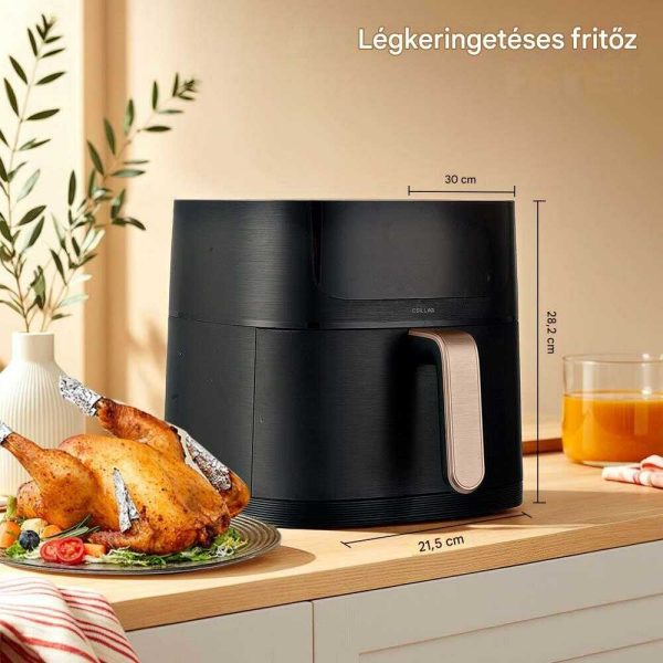 WINNING STAR ST-9652 Digitális Légsütő (Air Fryer), 6L, 1500W, 8 Előre Beállított Menüvel