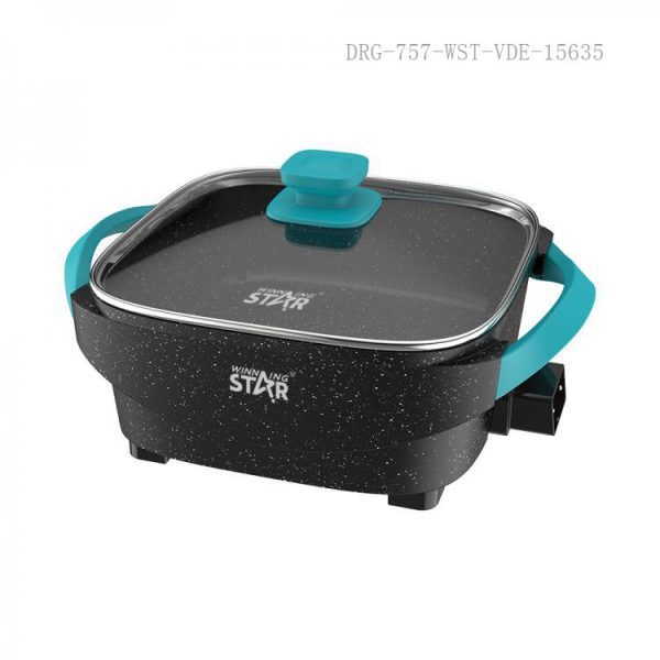WINNING STAR ST-9802 Elektromos Serpenyő, 6.5L, 1600W, Tapadásmentes