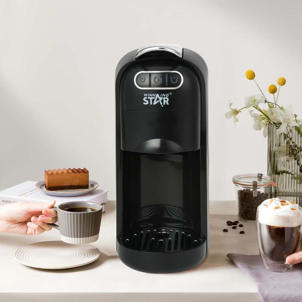 WINNING STAR ST-9745 Multikapszulás és Őröltkávé Főző, 20 Bar Nyomás, Kompakt