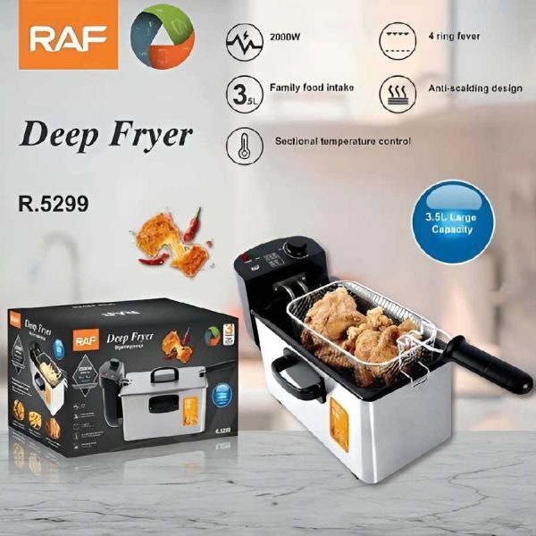 RAF R-5299 Fritőz 2000W, 3L, Rozsdamentes Acél