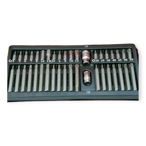 Haina HA-1447 Dugókulcs és Bit Készlet, 40 részes, 1/2" 3/8", Hex Torx XZN, Króm-vanádium acél