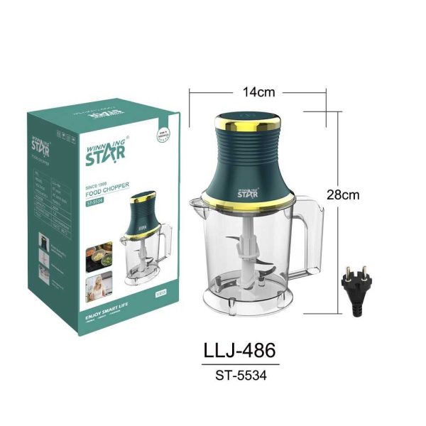 WINNING STAR ST-5534 Elektromos Aprító – 1.8L, 300W, Sötétzöld/Arany