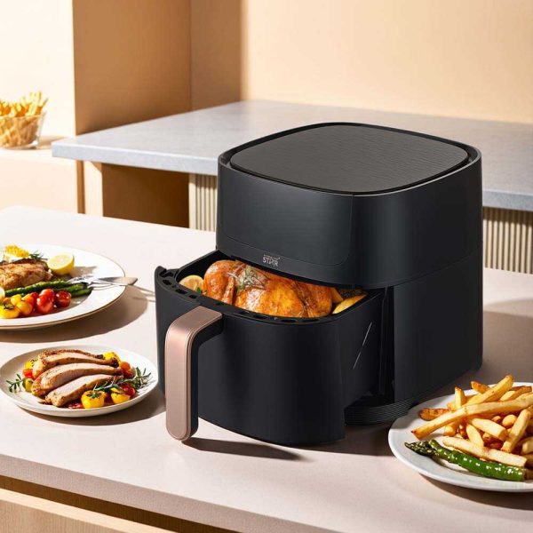 WINNING STAR ST-9652 Digitális Légsütő (Air Fryer), 6L, 1500W, 8 Előre Beállított Menüvel