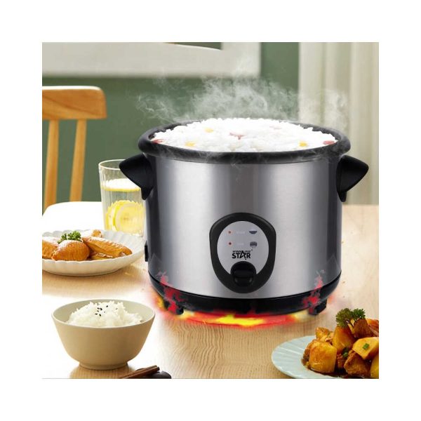 WINNING STAR ST-9352 Elektromos Rizsfőző és Pároló, 2.2L, 900W, Rozsdamentes Acél