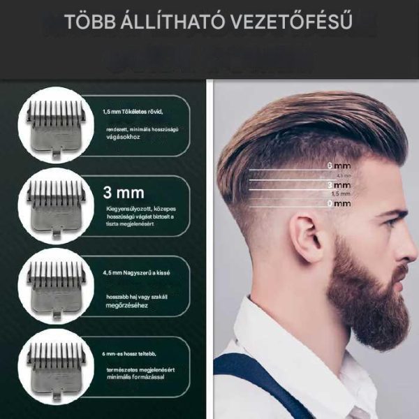 VGR V-900 Professzionális Hajvágó, Titán/Kerámia Pengék, Akkumulátoros/Vezetékes