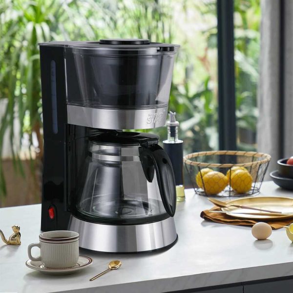 WINNING STAR ST-9712 Csepegtetős Kávéfőző, 1.2L, Rozsdamentes Acél/Üveg
