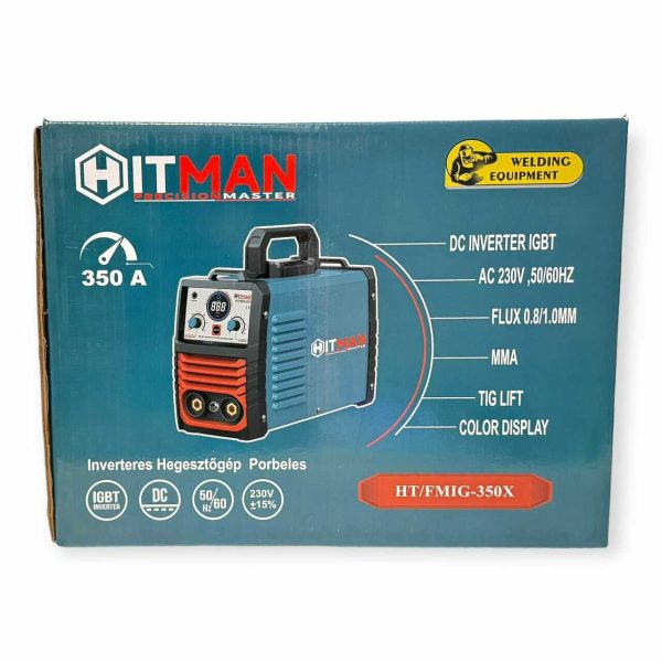 Hitman HT-FMIG-350X Inverteres Hegesztőgép 350A, Porbeles/MMA/TIG-Lift