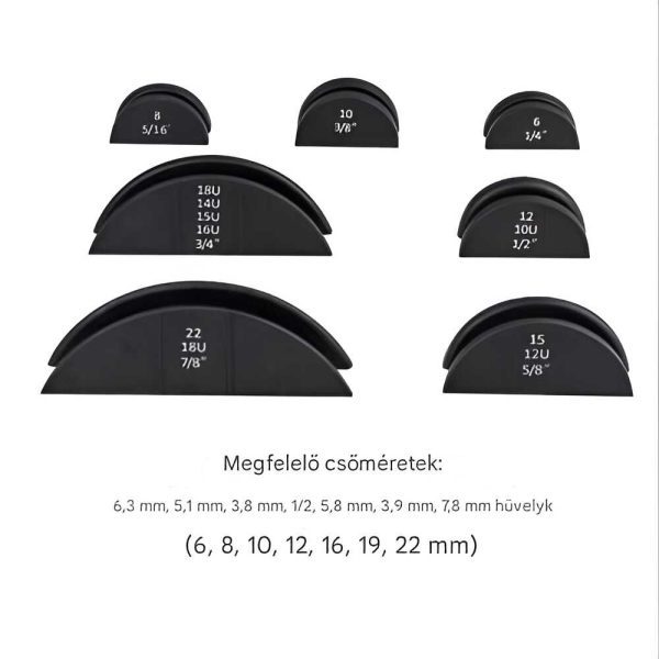 Haina HA-7010 Kézi Racsnis Csőhajlító Készlet – Rézcsőhöz, Precíziós Formázás, 6-22 mm