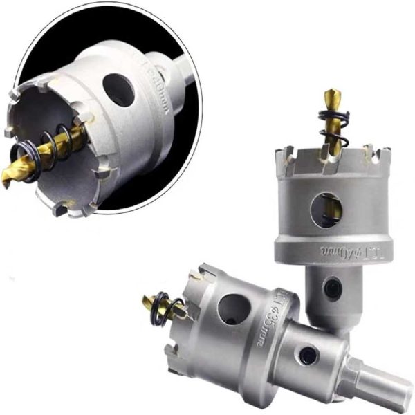 Haina HA-0061 TCT Lyukfűrész Készlet, 10 részes, 16-53mm, Wolfram-Karbid Heggyel, Fémhez