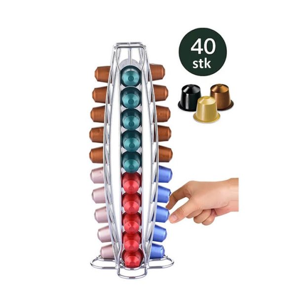 Cheffinger CF-N04 Univerzális Kávékapszula tartó 40db férőhellyel, 11,2 X 11,2 X 37,5 CM