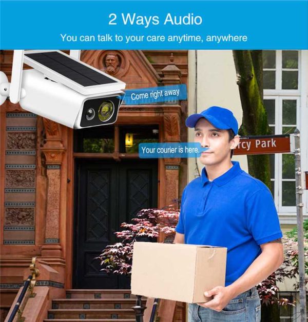 MTLUKR Q1 Napelemes WiFi Smart Kamera, Full HD 1080P, mozgásérzékeléssel