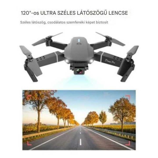JINGONG KOS-13002 Összecsukható Mini Drón, 4K Duál Kamera, WiFi