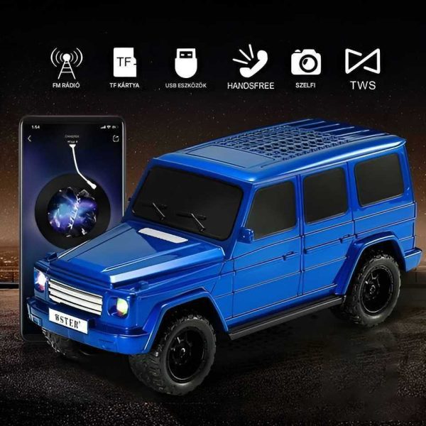WS-591 Kék Mercedes G63 Bluetooth hangszóró FM rádióval és kártyaolvasóval