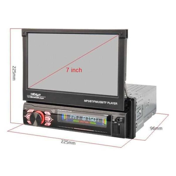 CML-PLAY CML-7130CM Autós Multimédia Fejegység, 7" Érintőképernyő, Bluetooth, 1080P