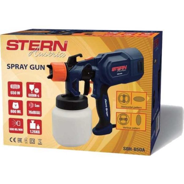 Stern Austria SGH650A elektromos festékpisztoly, 650W, 600 ml/perc, 800ml