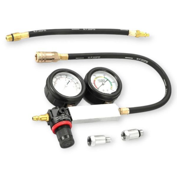 Haina HA-3101 Motor Henger Szivárgásmérő Készlet, 0-7 BAR/0-100 PSI, Kétfokozatú Diagnosztika