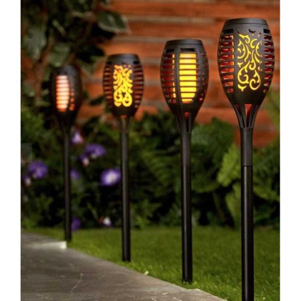 Napelemes Kerti Lámpa, XF-6018, Lánghatású LED, IP65, 58cm, 1db