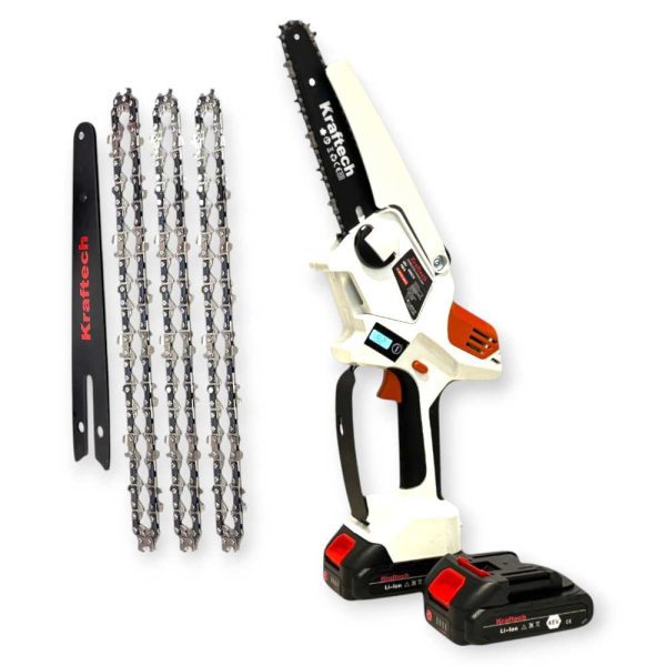 KrafTech KTBCHS-48iPro Akkumulátoros Láncfűrész, 48V, 6, Kefe Nélküli Motor