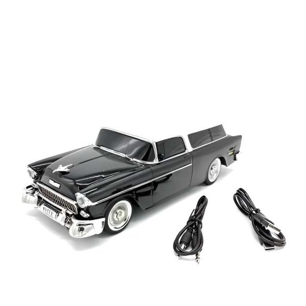 WSTER 1955-ös Chevrolet Nomad Bluetooth hangszóró FM rádióval és kártyaolvasóval, fekete