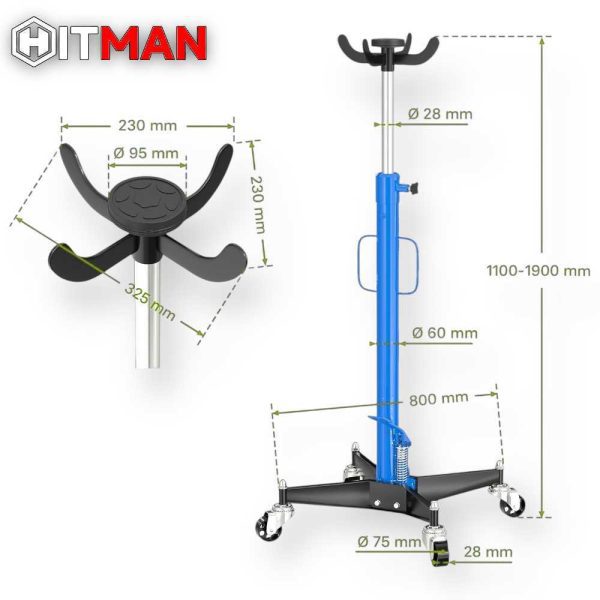 Hitman HA-2016 Hidraulikus Váltóemelő – 0,5 Ton, Lábpedálos