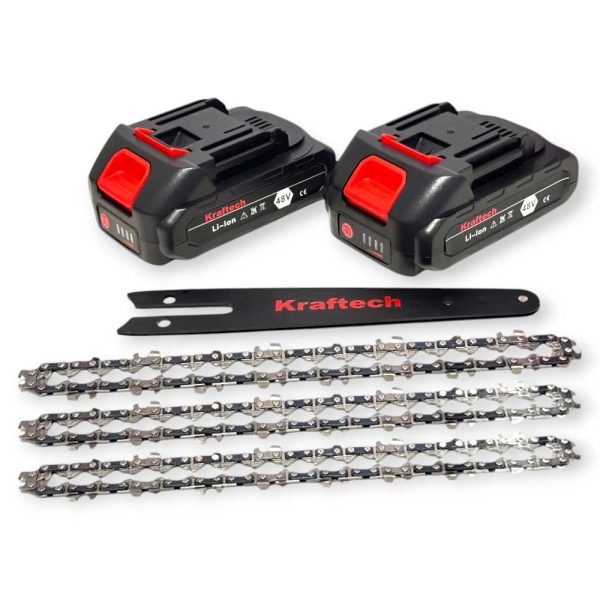 KrafTech KTBCHS-48iPro Akkumulátoros Láncfűrész, 48V, 6, Kefe Nélküli Motor