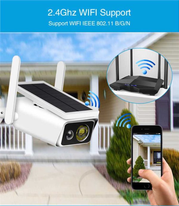 MTLUKR Q1 Napelemes WiFi Smart Kamera, Full HD 1080P, mozgásérzékeléssel