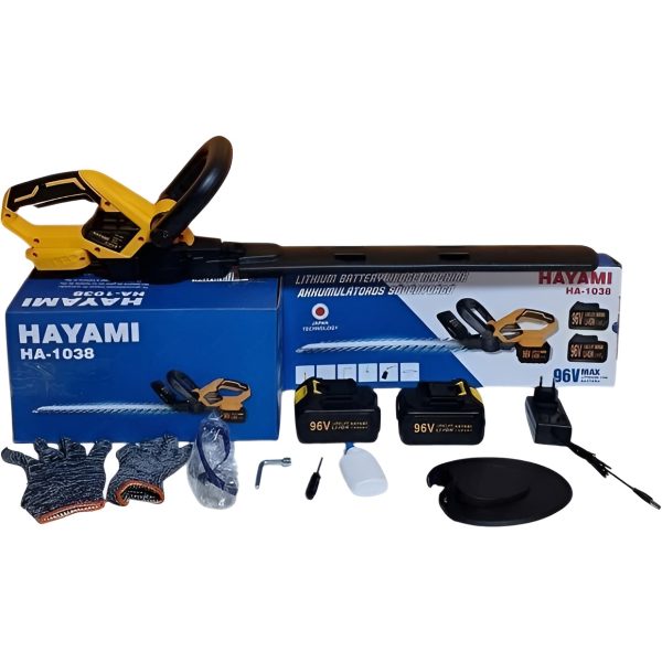 Hayami HA‑1038 Akkumulátoros Sövényvágó 2db 96 V akkumulátorral