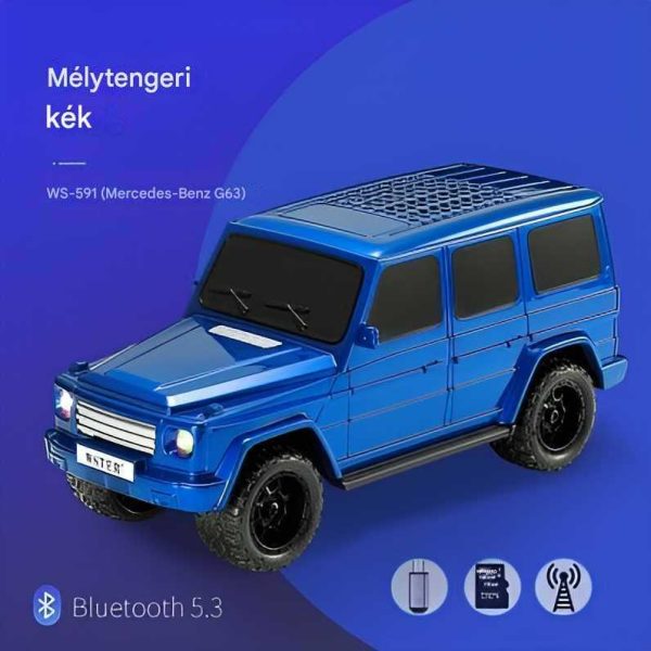 WS-591 Kék Mercedes G63 Bluetooth hangszóró FM rádióval és kártyaolvasóval