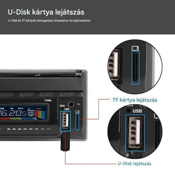 TASBEL MODEL-6 Autós Multimédia Fejegység, WiFi, GPS, 1024x600 Érintőképernyő