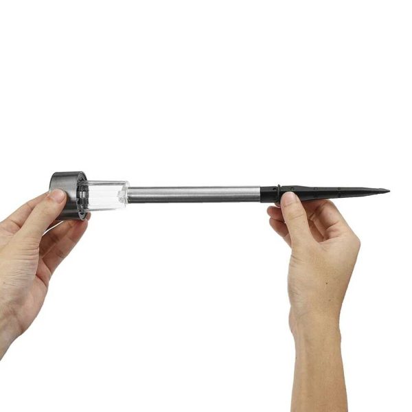 Földbe Szúrható Napelemes Kerti Lámpa, Ezüst, 37cm