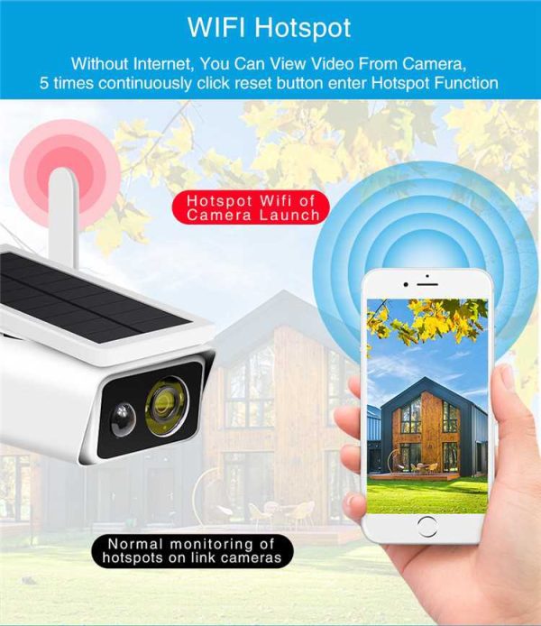 MTLUKR Q1 Napelemes WiFi Smart Kamera, Full HD 1080P, mozgásérzékeléssel