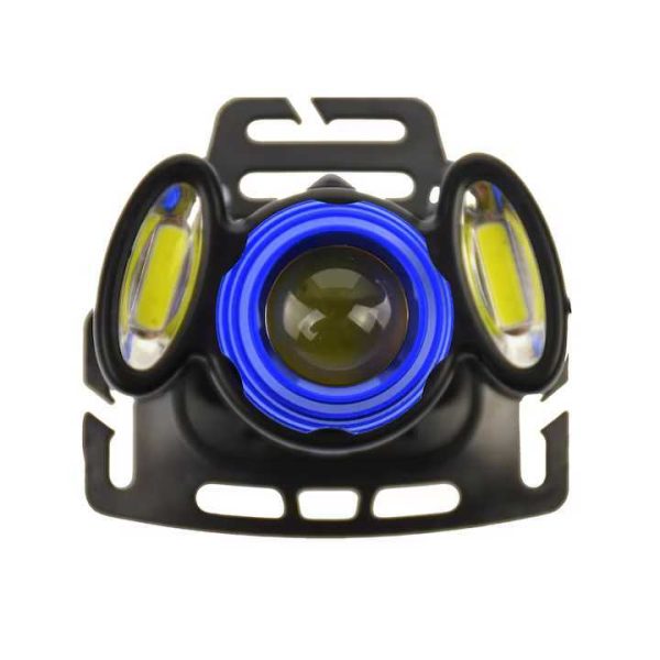 Három LED-es Fejlámpa, 4 funkcióval, Újratölthető, 220V/12V Töltővel