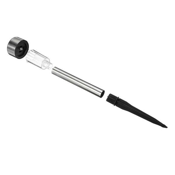 Földbe Szúrható Napelemes Kerti Lámpa, Ezüst, 37cm