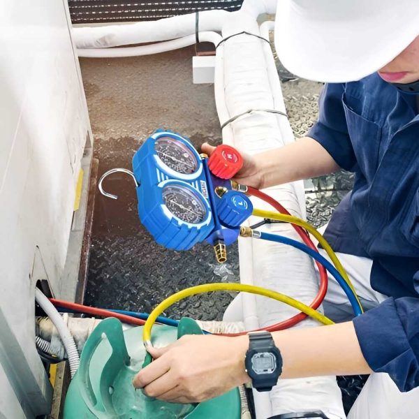 Haina HA-2103 Klímaszerelő Nyomásellenőrző Készlet, 2500 PSI, R410A/R22/R134A Kompatibilis