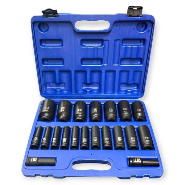 Haina HB-6522 Hosszított Dugókulcs Készlet 12 Csillagos – 20 Részes, 1/2″ Csatlakozású