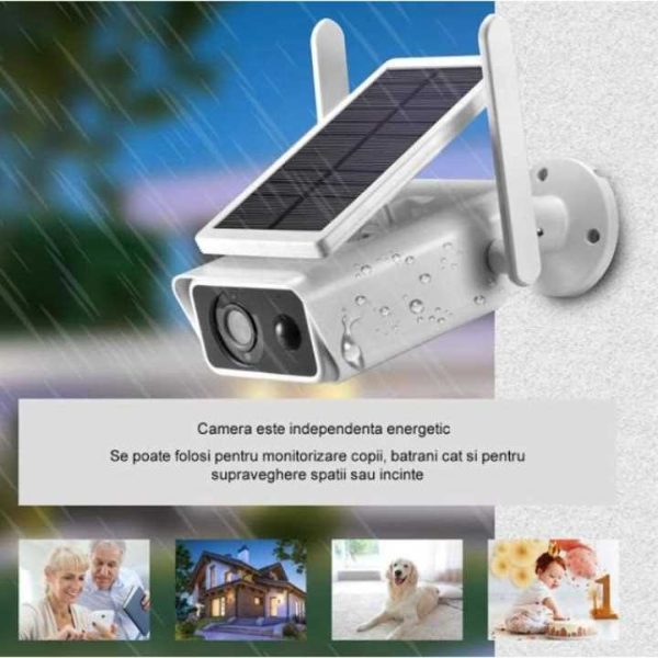 MTLUKR Q1 Napelemes WiFi Smart Kamera, Full HD 1080P, mozgásérzékeléssel