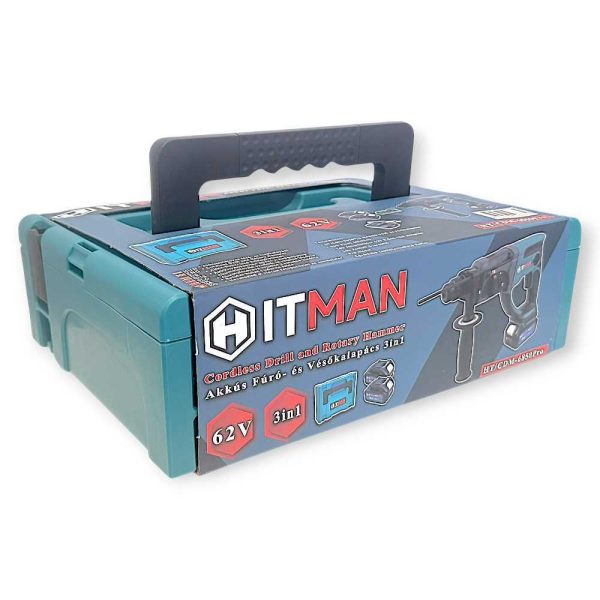 Hitman HT-CDM-6850Pro 3in1 Akkus Fúrókalapács – 62V, SDS Plus Tokmány