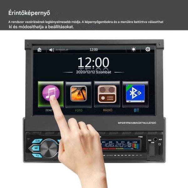 TASBEL MODEL-6 Autós Multimédia Fejegység, WiFi, GPS, 1024x600 Érintőképernyő