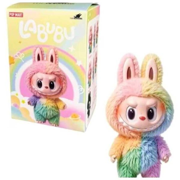 Gyüjthető Szivárványszínű labubu szörnyecske 18 cm pop mart secret szivárvány sorozat