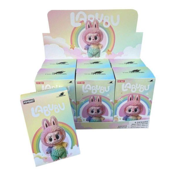 Gyüjthető Szivárványszínű labubu szörnyecske 18 cm pop mart secret szivárvány sorozat