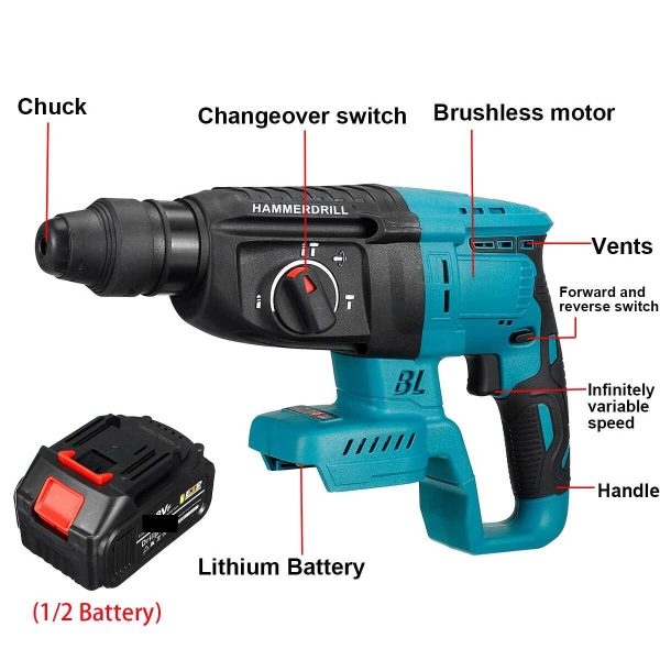 THO Lux M-8100 48V akkumulátoros kefe nélküli ütvefúró-csavarozó