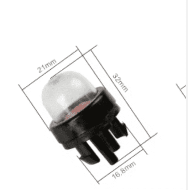 "Gumipumpás indító, 16,8 mm-es átmérő, karburátor indító "