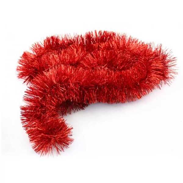 Karácsonyi Tűzvörös Girland boa piros színben 2 méter 10 cm