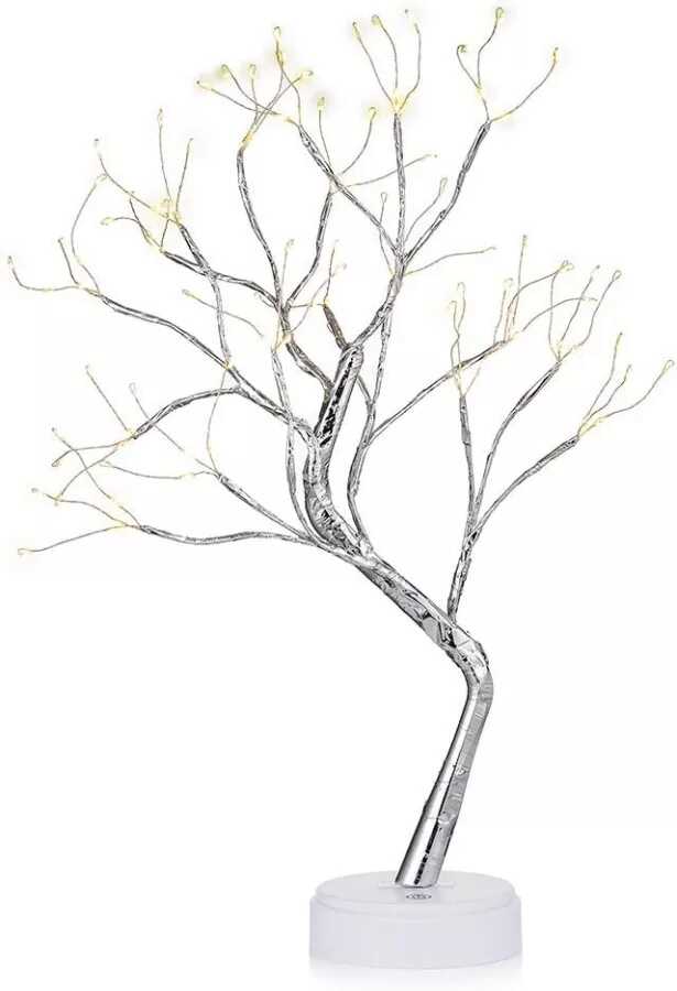 Asztali LED Bonsai (50 cm), Melegfehér, Elemes és Hálózati, Érintőkapcsolós