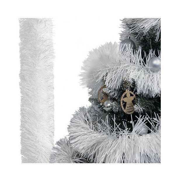 Karácsonyi Hófehér Girland boa fehér színben 2 méter 10 cm